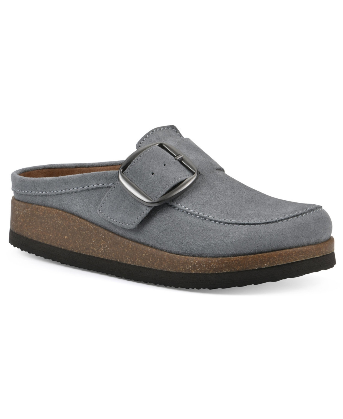 White Mountain Women's Bueno Footbed Clogs - Blue Raspberry Suede | Macy's