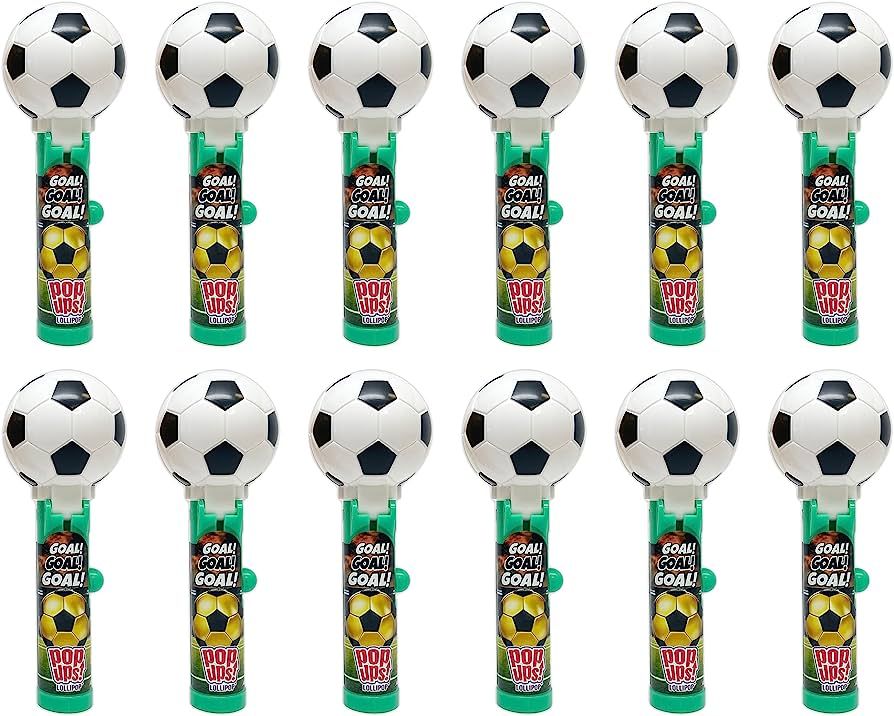 Pop Ups! Soccer Ball Lollipop Holder - 12 Chupa Chups Lollipops with Cases - Individually Wrapped... | Amazon (US)