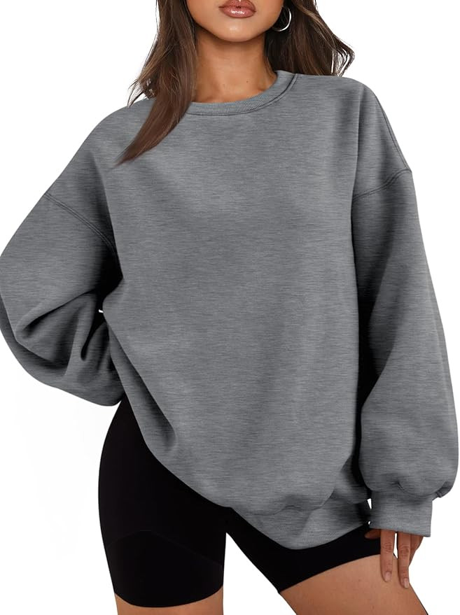 EFAN Womens Oversized Sweatshirts Hoodies Fleece Crewneck Sweaters Casual Tops Comfy Fall Fashion... | Amazon (US)