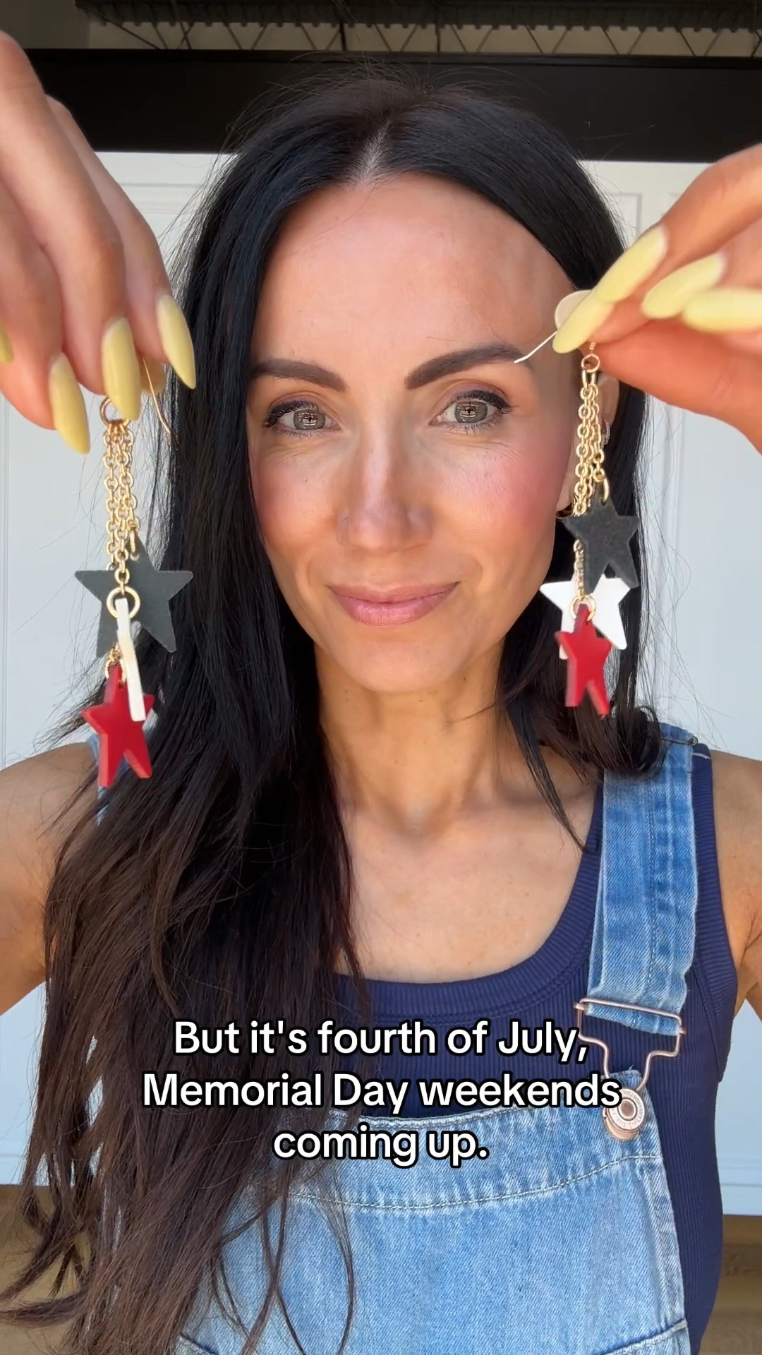 Earrings for Memorial Day or the Forth of July.