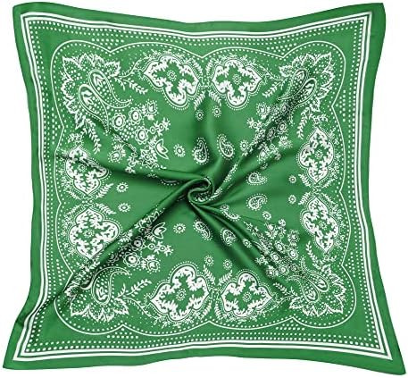 VANLINKER 27.5 Inches Silk Head Scarf for Women Men Vintage Bandanas Satin Hair Scarf Silk Wrap N... | Amazon (US)