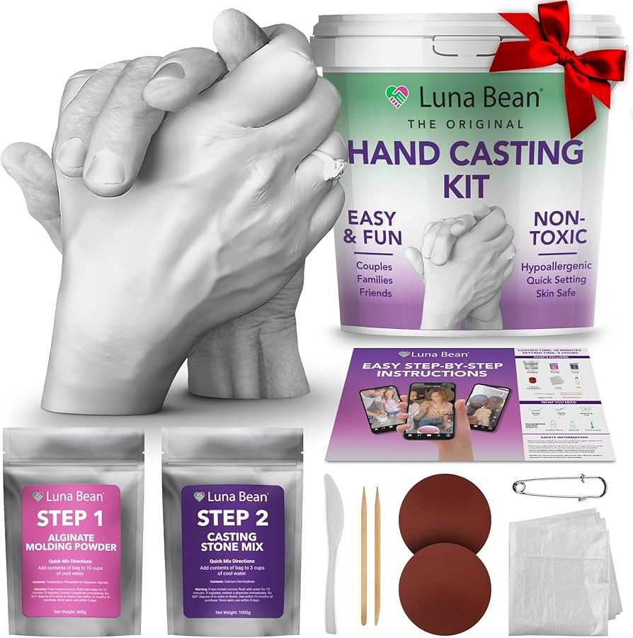 Luna Bean Hand Casting Kit – The Original Hand Mold Kit for Couples – Christmas Gifts for Wom... | Amazon (US)