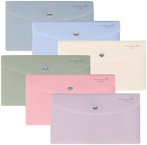 H4D Budget Envelopes for Cash System, Bill Bags, Small Plastic Receipt Holder Organizer, Pastel C... | Amazon (US)