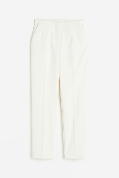 Tapered trousers - Cream - Ladies | H&M GB | H&M (UK, MY, IN, SG, PH, TW, HK)