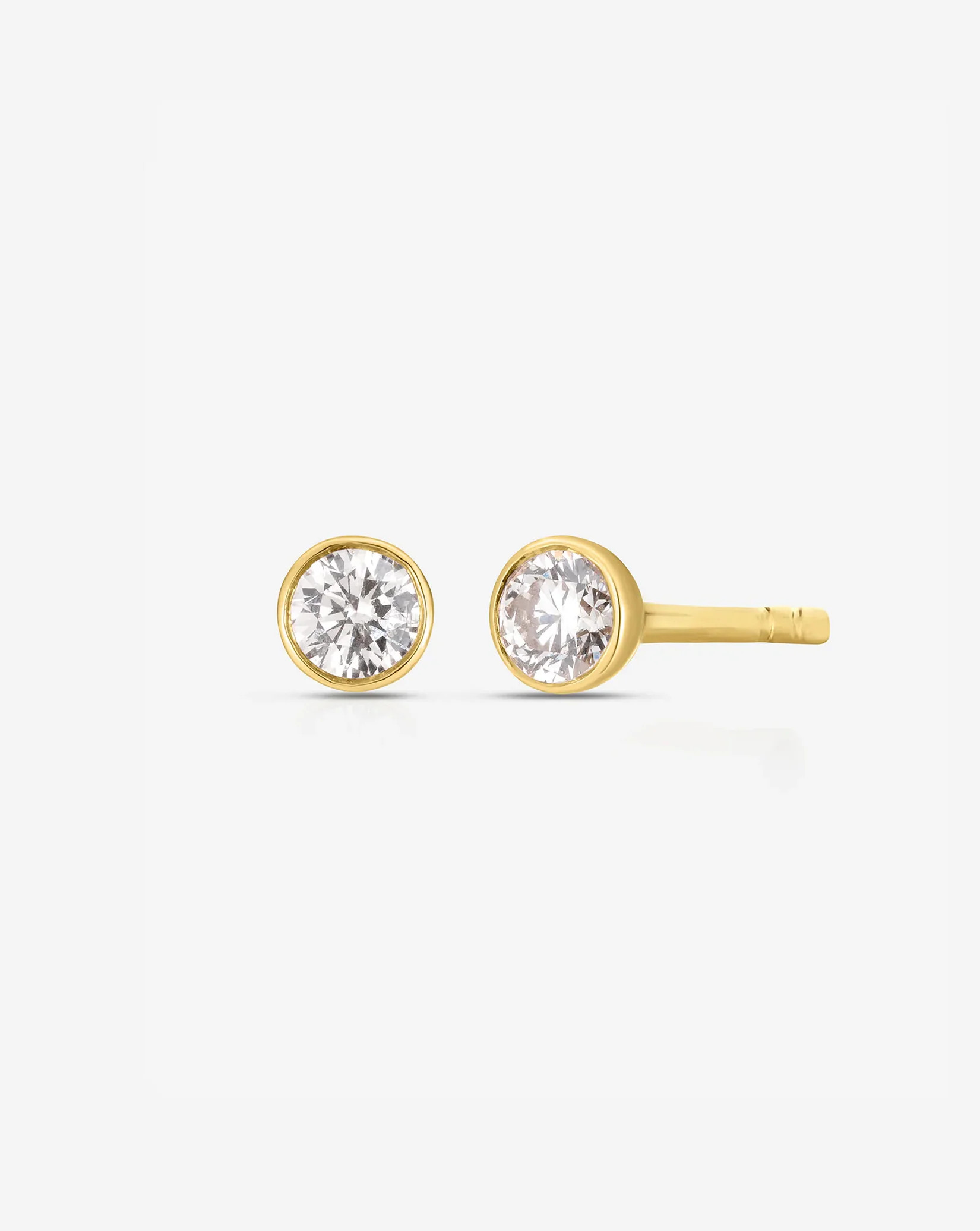 Bezel-Set Petite Diamond Studs | Ring Concierge
