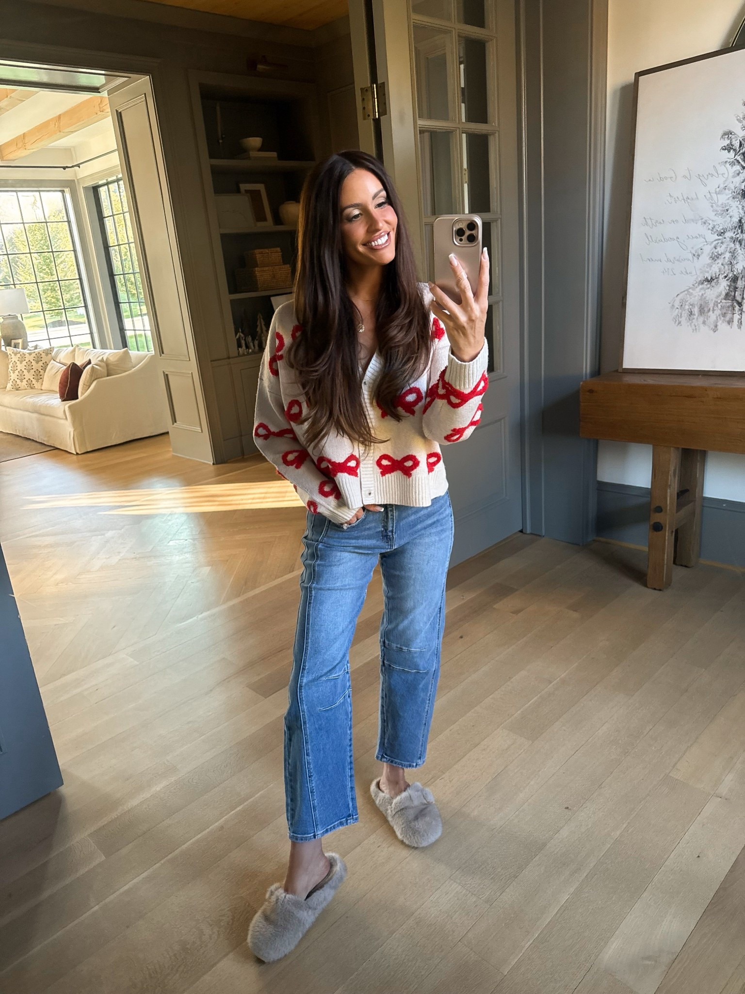 Use code SARAH35 for 35% off cardigan and jeans

#LTKHoliday #LTKSaleAlert #LTKSeasonal