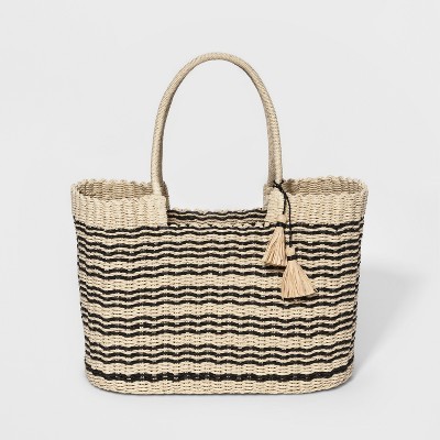 Cut-Out Straw Tote Handbag - A New Day™ | Target