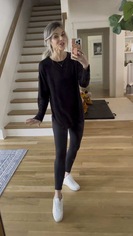 I looooove the long length of this $13 top to wear with leggings and it’s soooo soft! 

Don’t forget to follow me on here for more affordable fashion!