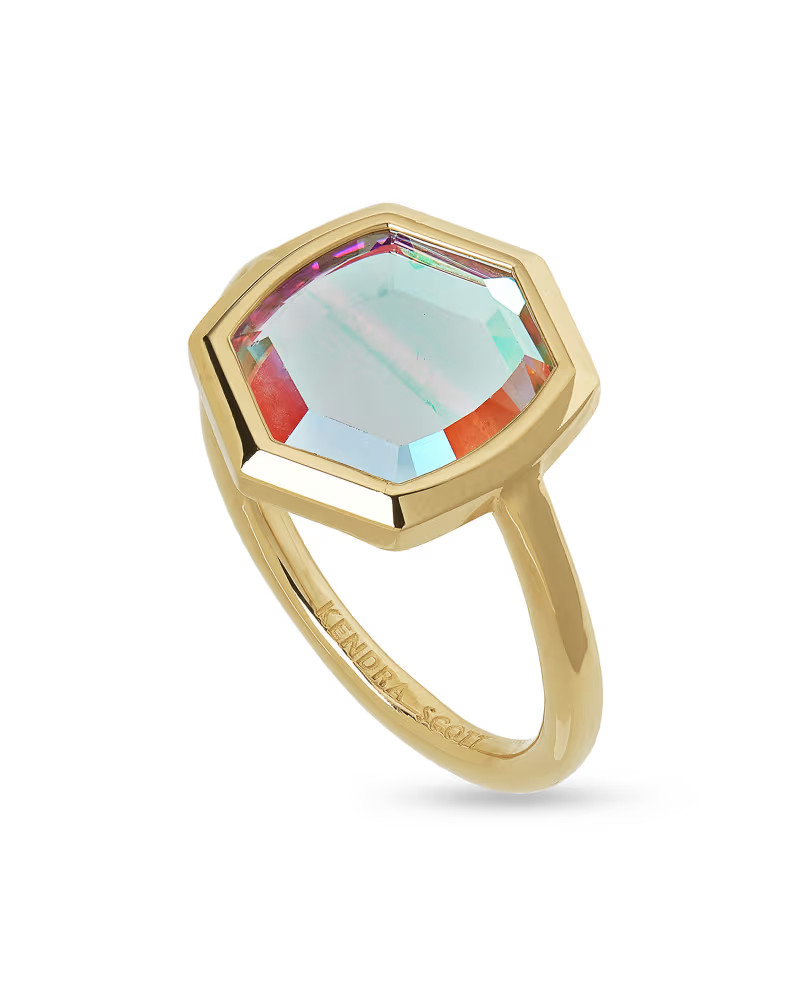 Davis 18k Gold Vermeil Cocktail Ring in Dichroic Glass | Kendra Scott