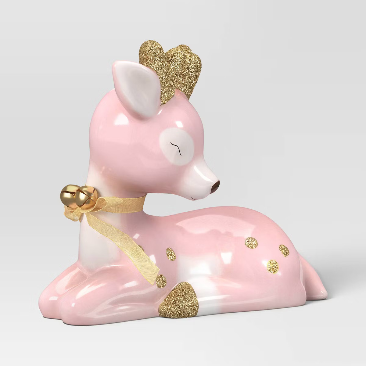 Christmas Ceramic Sitting Deer Décor Pink - Wondershop™ | Target