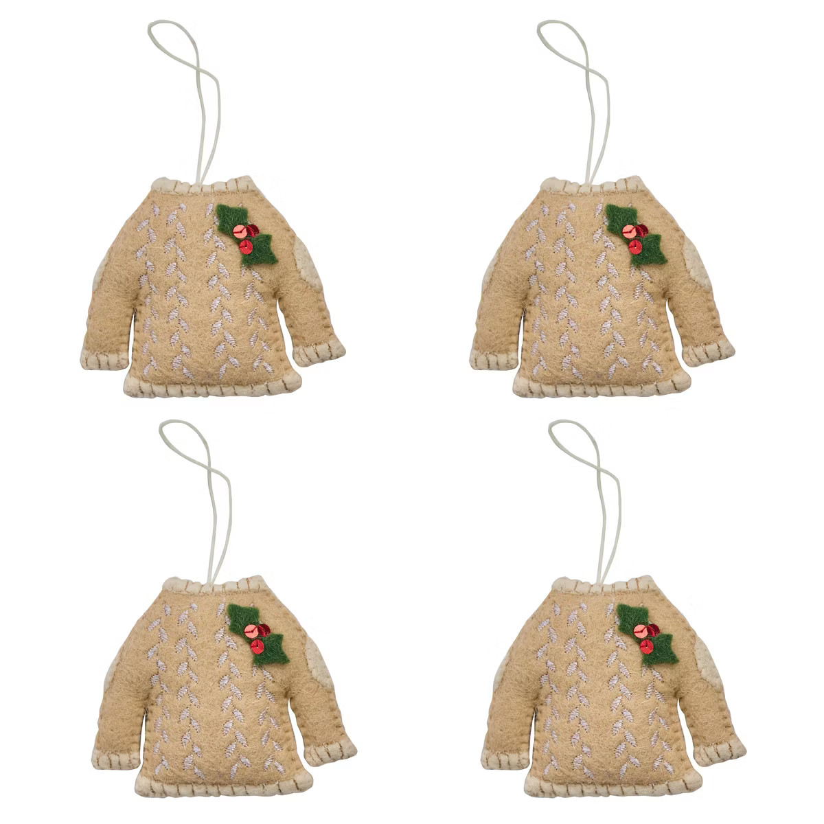 Park Designs Sweater Felt Ornament Set of 4 | Target