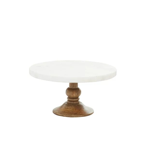 DecMode 5 in Round Marble Cake Stand , Brown - Walmart.com | Walmart (US)