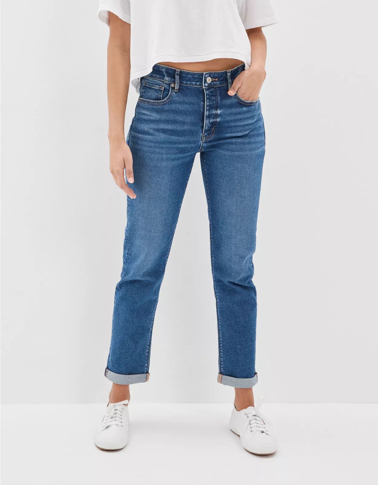 AE Stretch Low-Rise Tomgirl Jean | American Eagle Outfitters (US & CA)