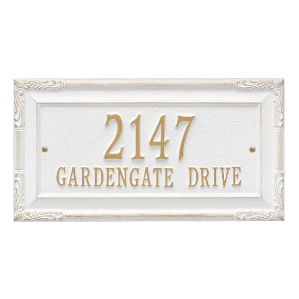 Gardengate Personalized Grande 2-Line Wall Address Plaque | Perigold