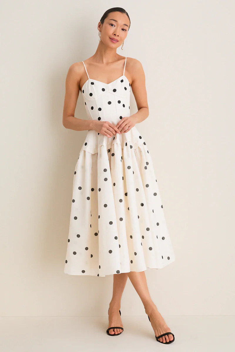 Ivory and Black Parma Dress | Tuckernuck (US)