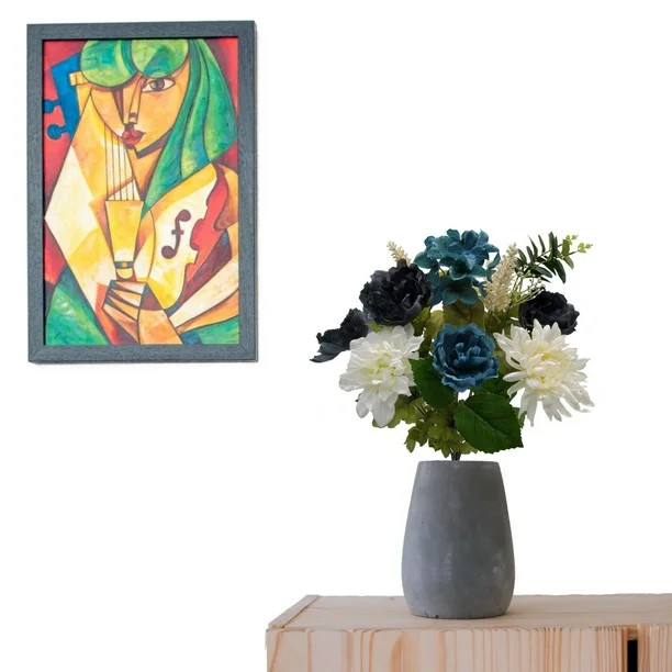 Mainstays 21.5" Artificial Flower Hydrangea Peony Bouquet, Navy Cream Color. | Walmart (US)
