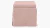 Skirted Storage Ottoman | Blush Velvet | The Inside