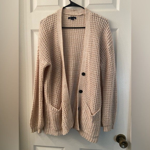 Beige Oversized Knit Cardigan | Poshmark
