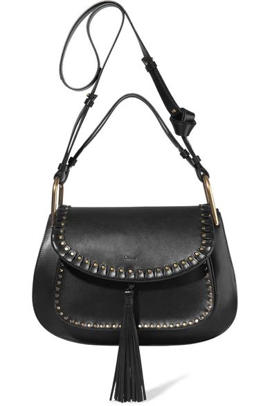 Hudson medium studded leather shoulder bag | NET-A-PORTER (US)