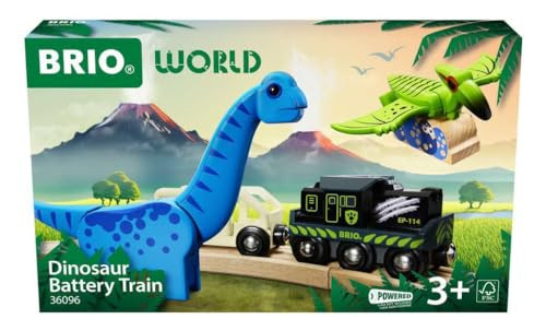 BRIO World – 36096 Dinosaur Battery Train | Toy Train for Kids Aged 3 Years Up | Amazon (US)