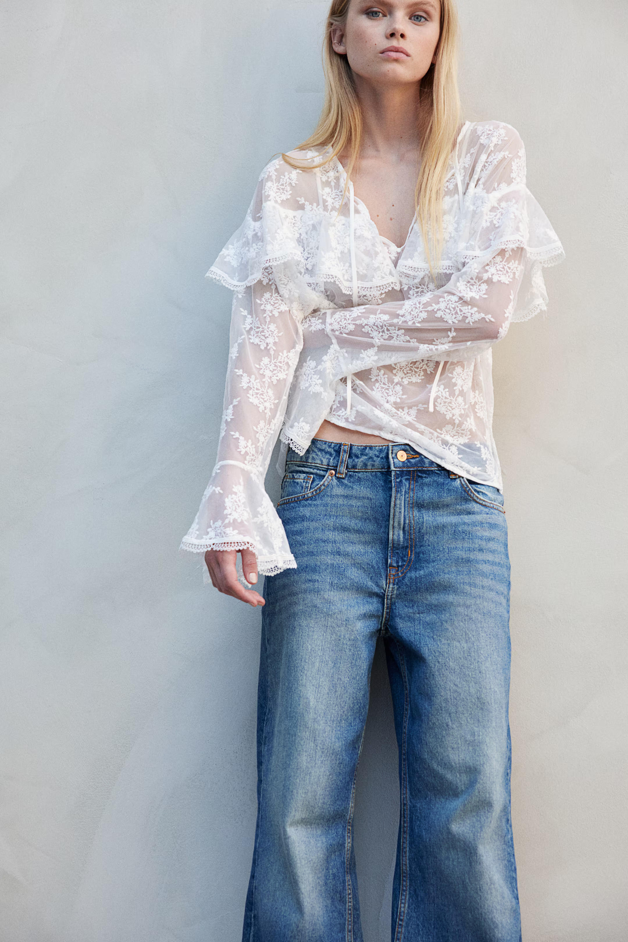 Bleecker High Rise Wide Leg Jeans | H&M (US + CA)