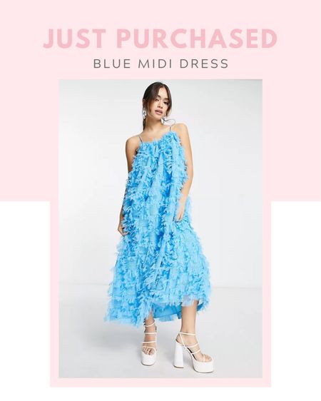 Just purchased/new arrival: ASOS EDITION trapeze textured mesh cami midi dress in electric blue, spring / summer, cocktail party dress, maxi dress, embellished, colorful fashion, travel, date night, vacation, on sale now,

#LTKunder100 #LTKunder50 #LTKsalealert