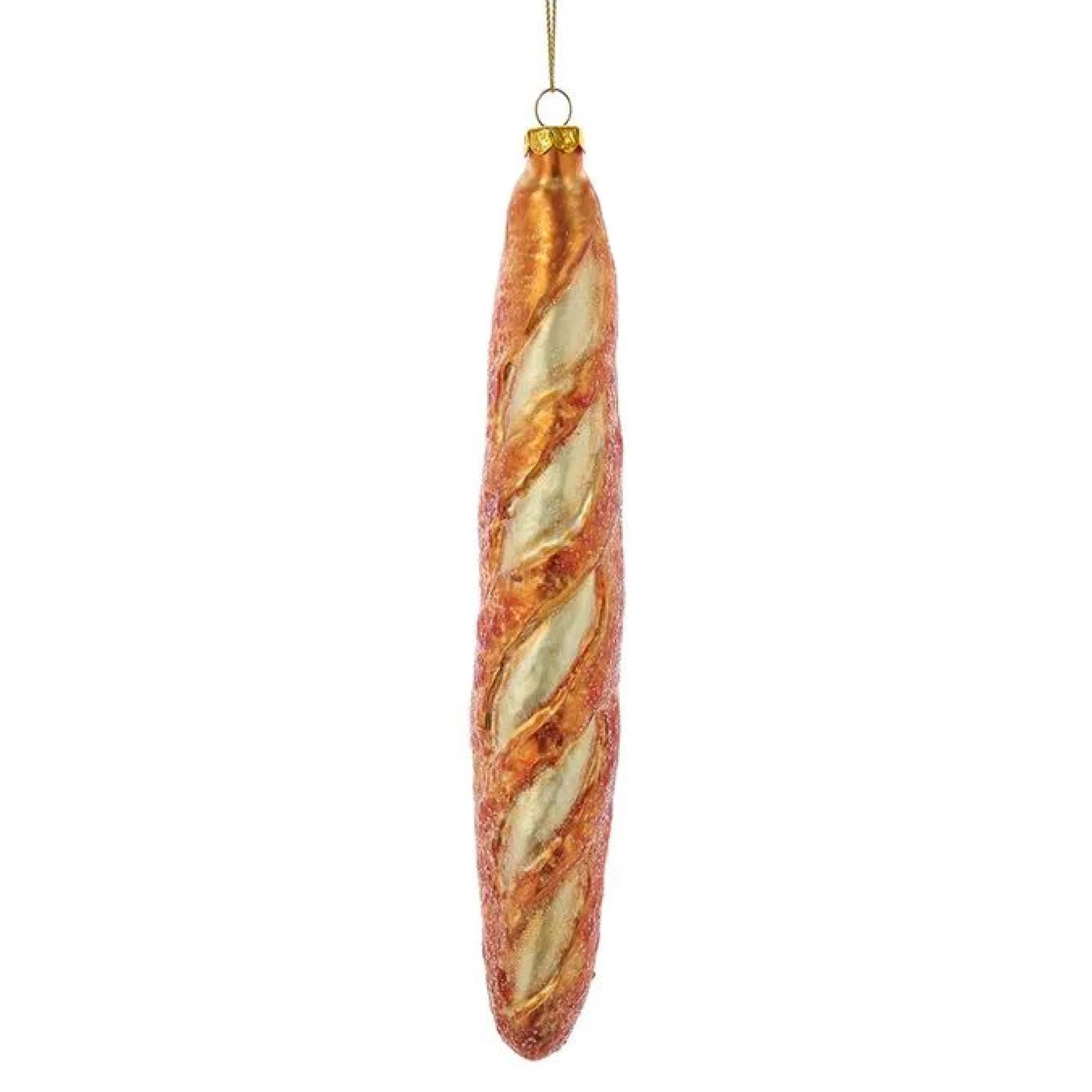Kurt Adler Noble Gems Glass Ornament for Christmas Tree, French Baguette | Wayfair North America