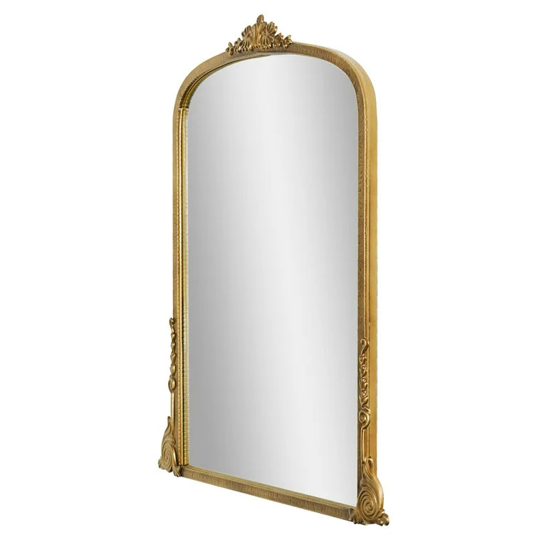 Head West Arch Antique Gold Ornate Metal Framed Accent Wall Mirror - 29" x 33" | Walmart (US)