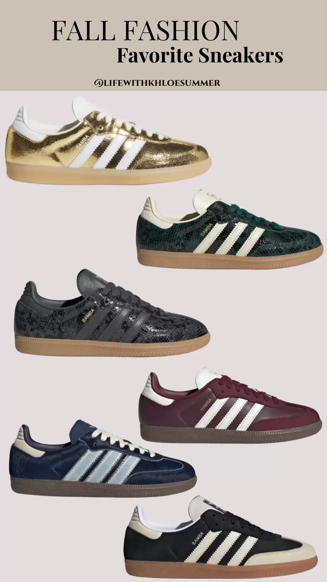 These Gold Sambas are beautiful! I cannot wait for them to arrive at my door step, they will be a Fall Staple!

#LTKFindsUnder100 #LTKShoeCrush #LTKStyleTip