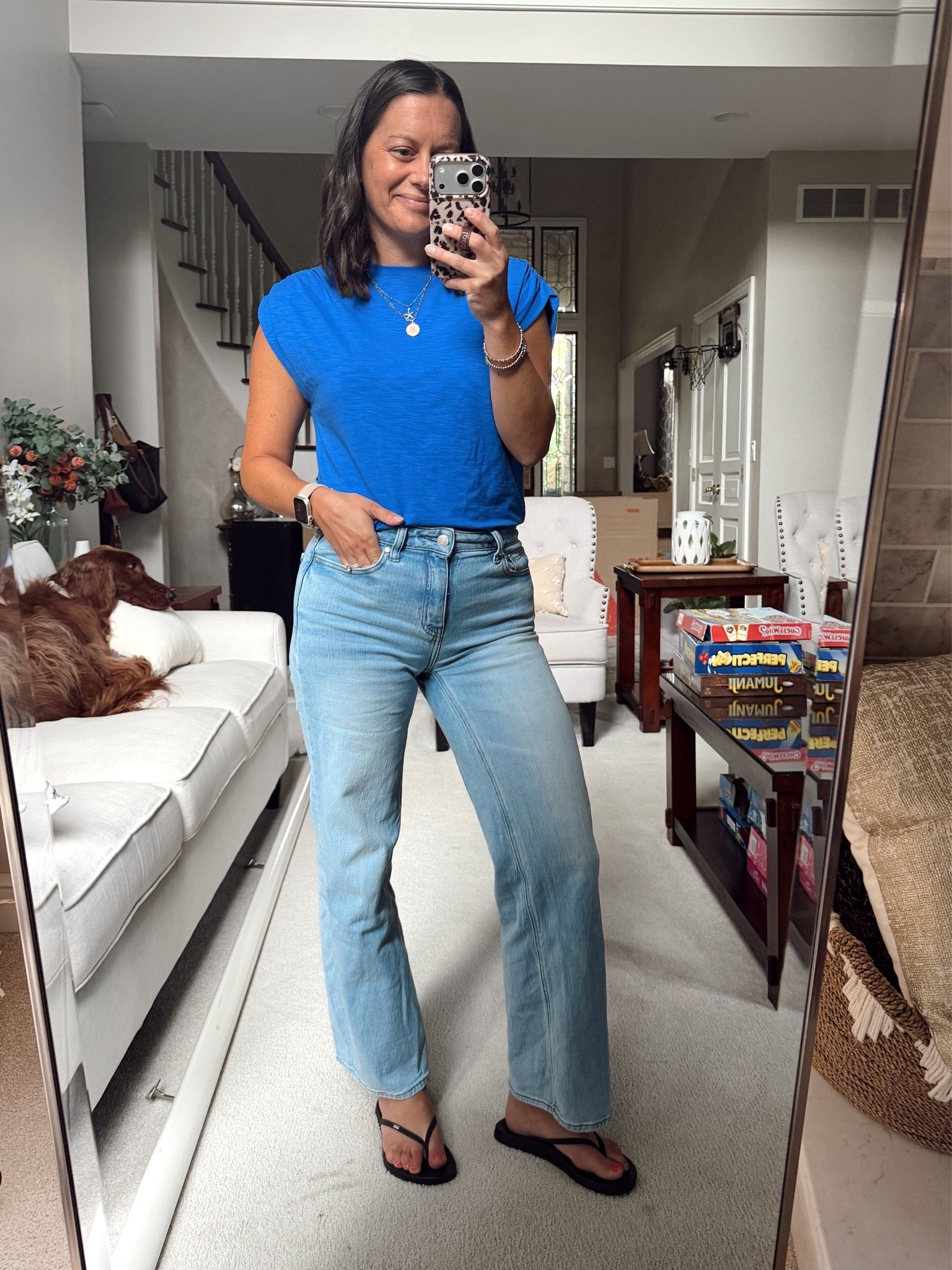 Walmart $10 top! Perfect for fall or if your team colors are blue! Run big - I’m in the xs

Jeans run true to size!

#LTKootd #LTKmomlife #LTKOver40