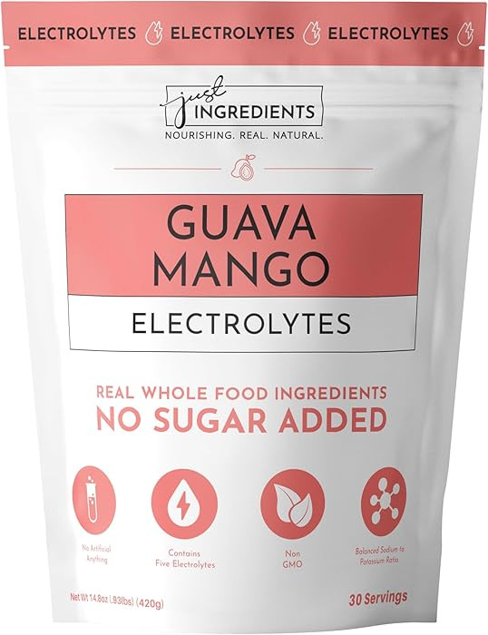 Guava Mango Electrolytes – 30‑Serving Hydration Drink Mix with Coconut Water, Sea Salt, and T... | Amazon (US)