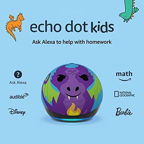 Echo Dot (5th Gen, 2022 release) Kids | Designed for kids, with parental controls | Dragon | Amazon (US)