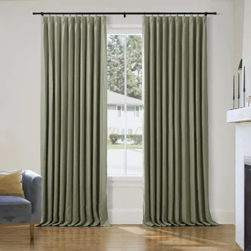 Patti Premium 100% Belgian Flax Linen Curtain Pleated | TWOPAGES