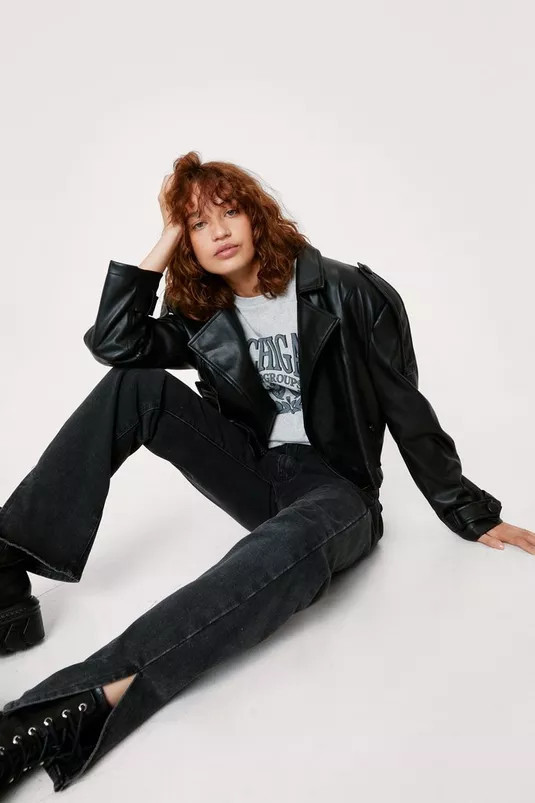 Crop Faux Leather Jacket | Nasty Gal UK (+IE)