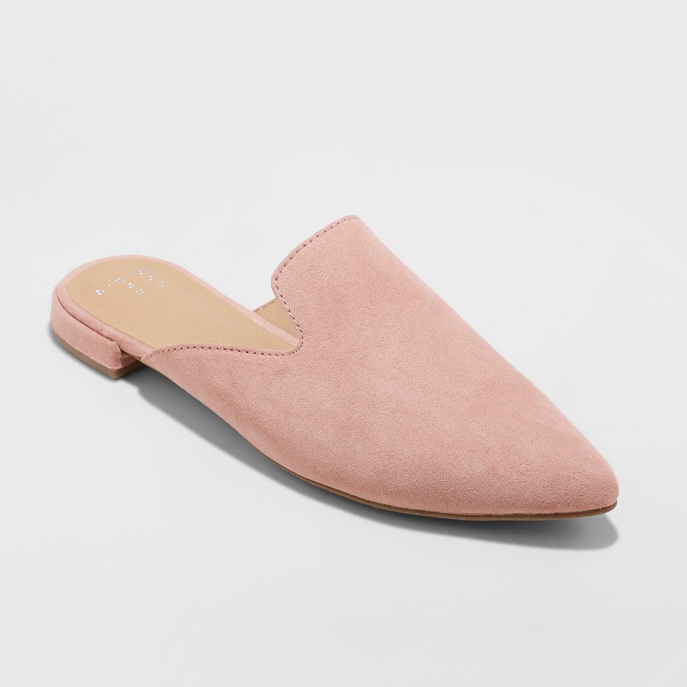 Women's Velma Slip On Pointy Toe Mules - A New Day Pink 7 | Target