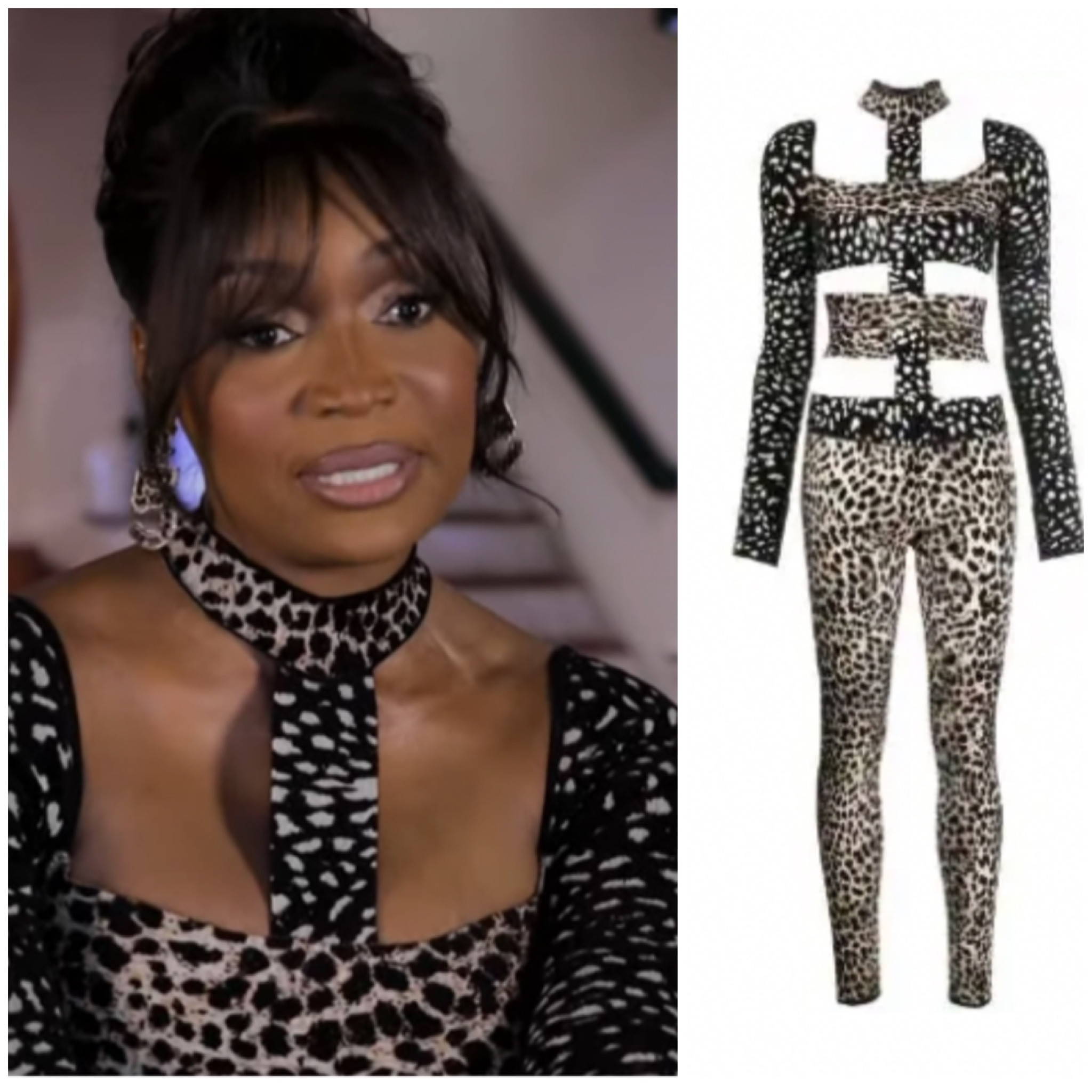 Marlo Hampton’s Animal Print Cutout Jumpsuit