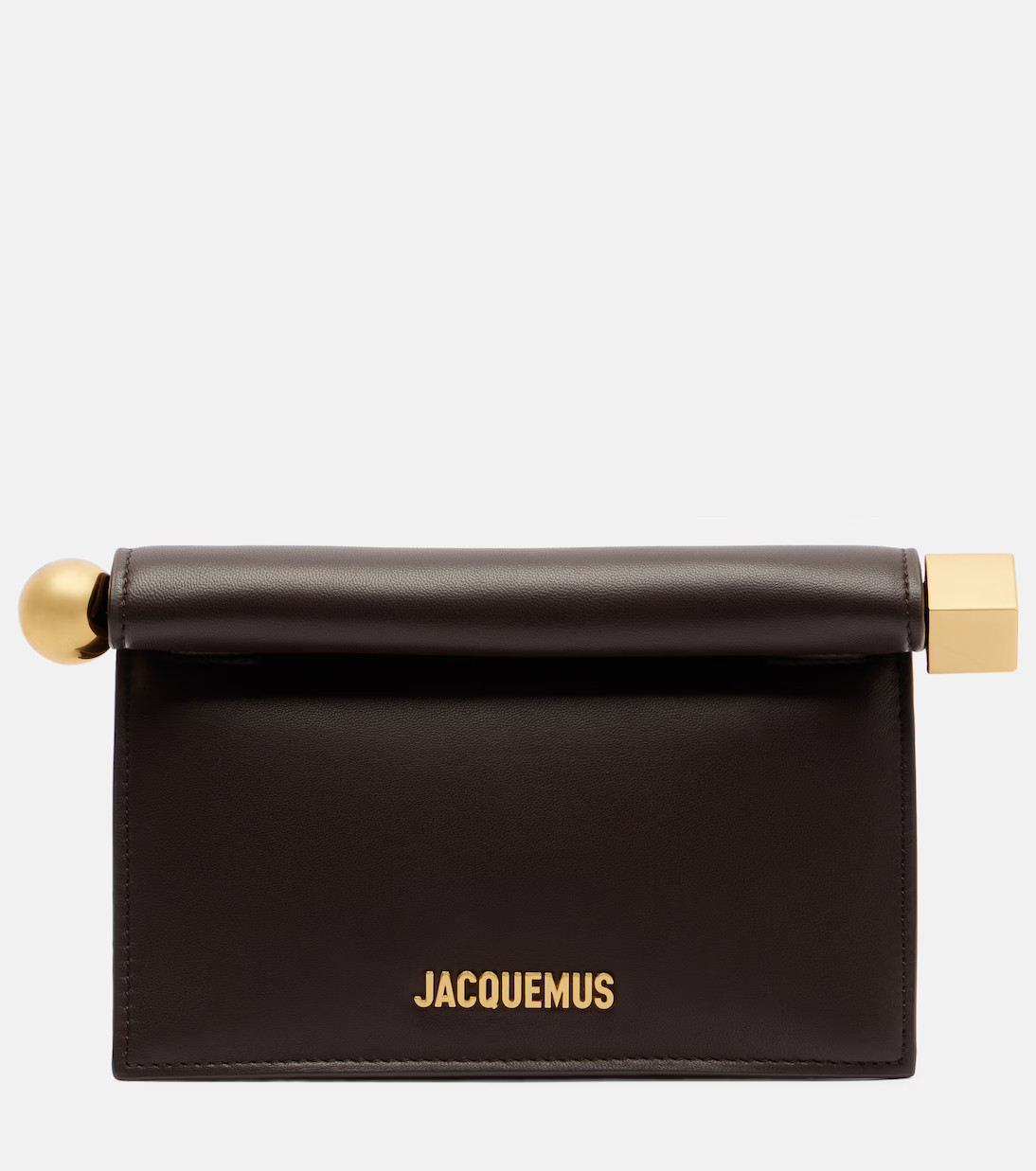 La Pochette Rond Carré Small leather clutch | Mytheresa (UK)