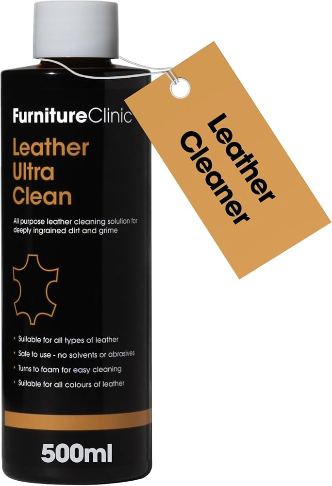 Furniture Clinic Leather Ultra Clean - 500ml - All-Purpose Leather Cleaner - Leather Cleaner for ... | Amazon (UK)