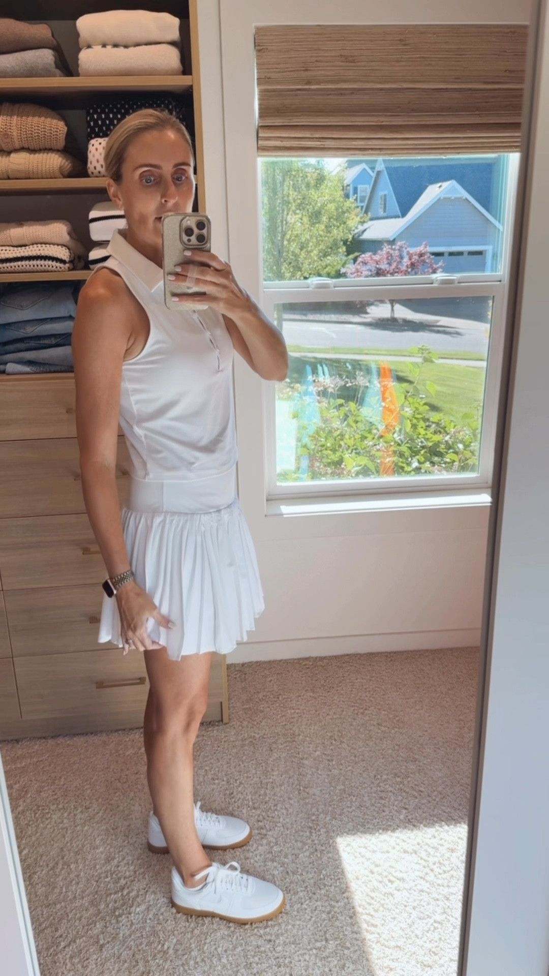 Mom golf outfi, tennis outfit, pickleball outfit  5’8” usually a small. I sized up to a medium in both  

#LTKOver40 #LTKFindsUnder50 #LTKActive