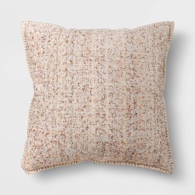 Marled Boucle Square Throw Pillow Neutral - Threshold™ | Target