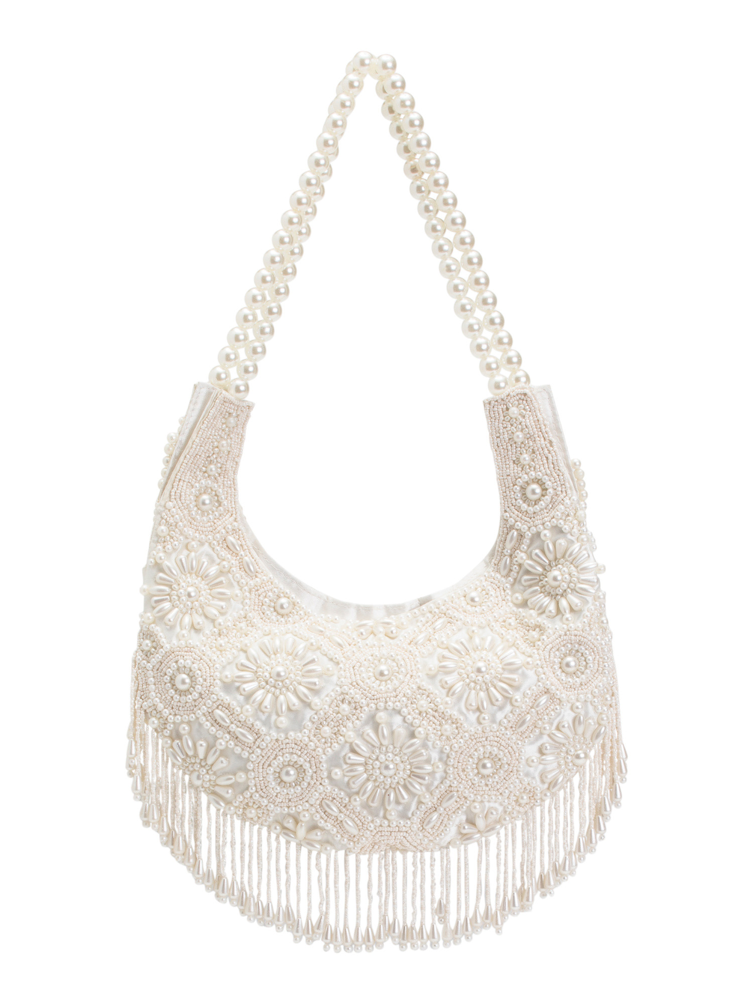 Bridal Beaded Fringe Shoulder Bag | TJ Maxx