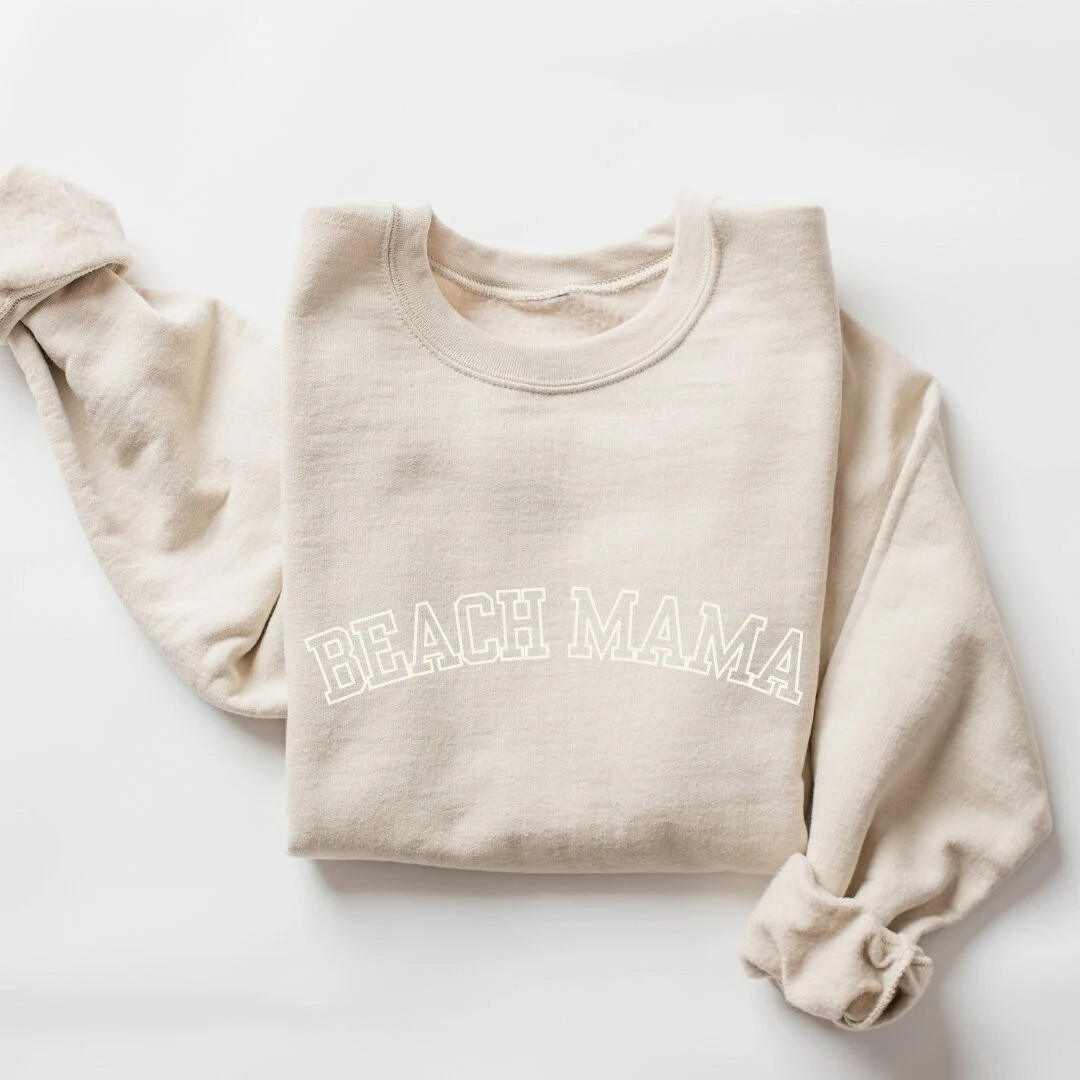 Beach Mama Sweatshirt / Beach Mom Sweatshirt / Beach Mom Tee / Beach Mom Crewneck / Mother's Day ... | Etsy (US)
