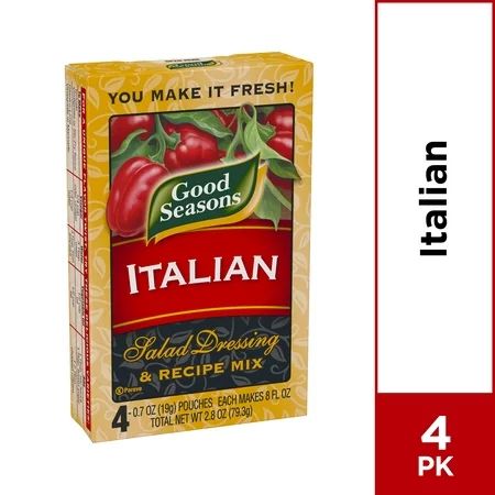 (2 Pack) Good Seasons Italian All Natural Salad Dressing & Recipe Mix, 4 - 0.7 Oz Boxes | Walmart (US)