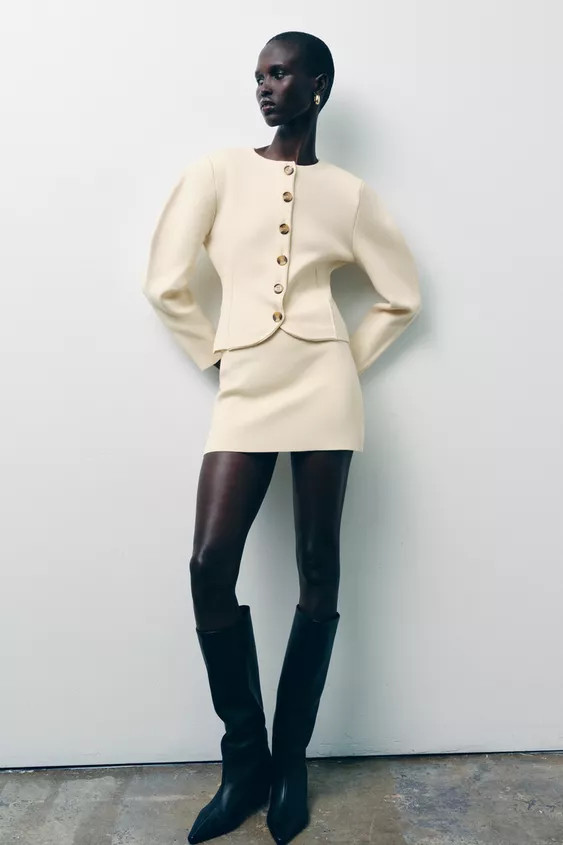 FITTED CARDIGAN WITH BUTTONS | Zara UK