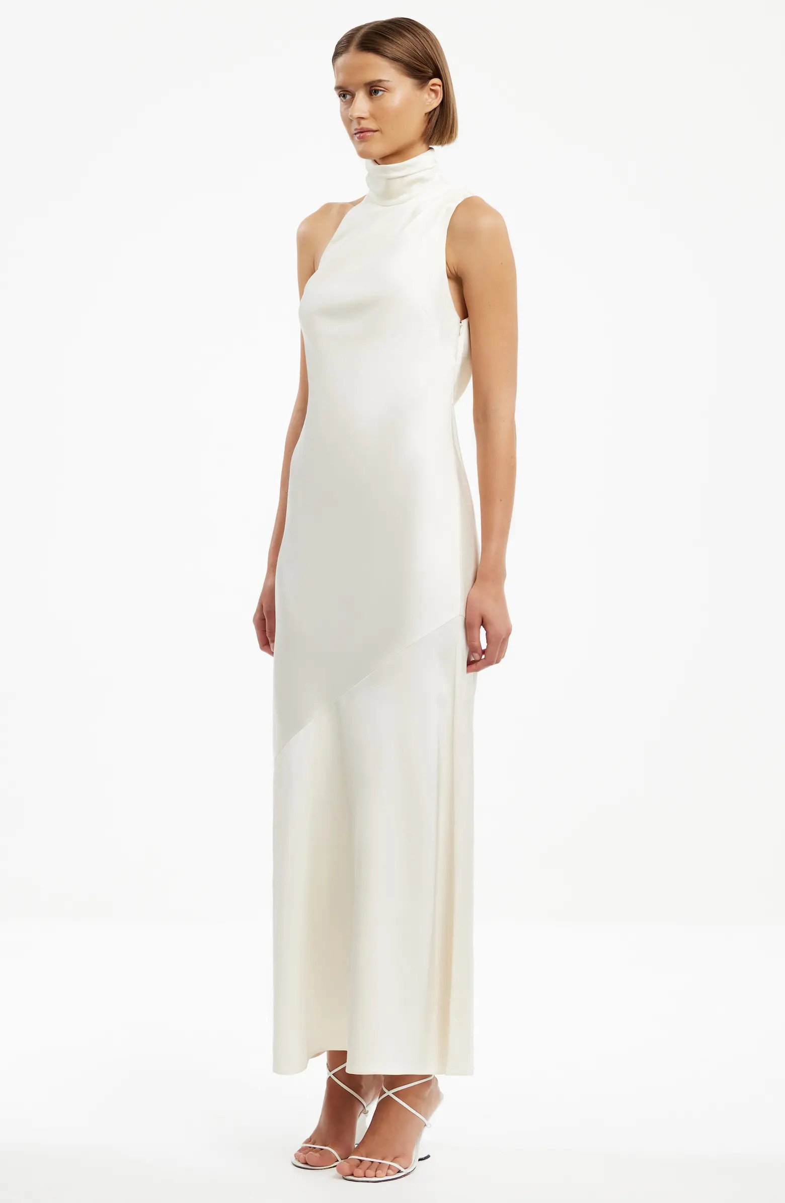 Nadia One-Shoulder Satin Cocktail Dress | Nordstrom