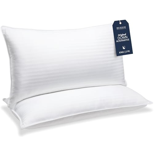 Beckham Hotel Collection Bed Pillows King Size Set of 2 - Down Alternative Pillow for Back, Stomach or Side Sleepers | Amazon (US)