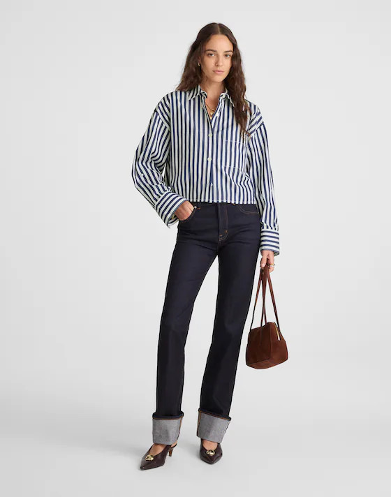 Straight-Hem Shirt in Poplin | Madewell
