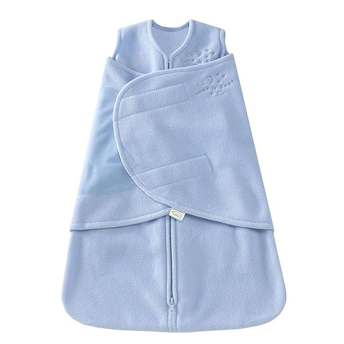 HALO Sleepsack Micro-Fleece Swaddle, Baby Blue, Small | Amazon (US)