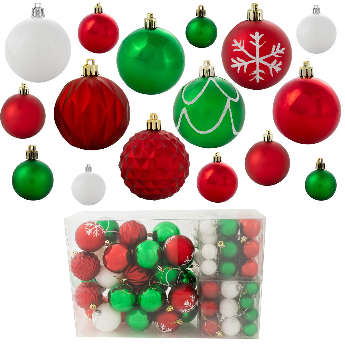 Sunnydaze Winter Wonderland Indoor Christmas Holiday Tree Shatterproof Bulb Ornaments with String... | Target
