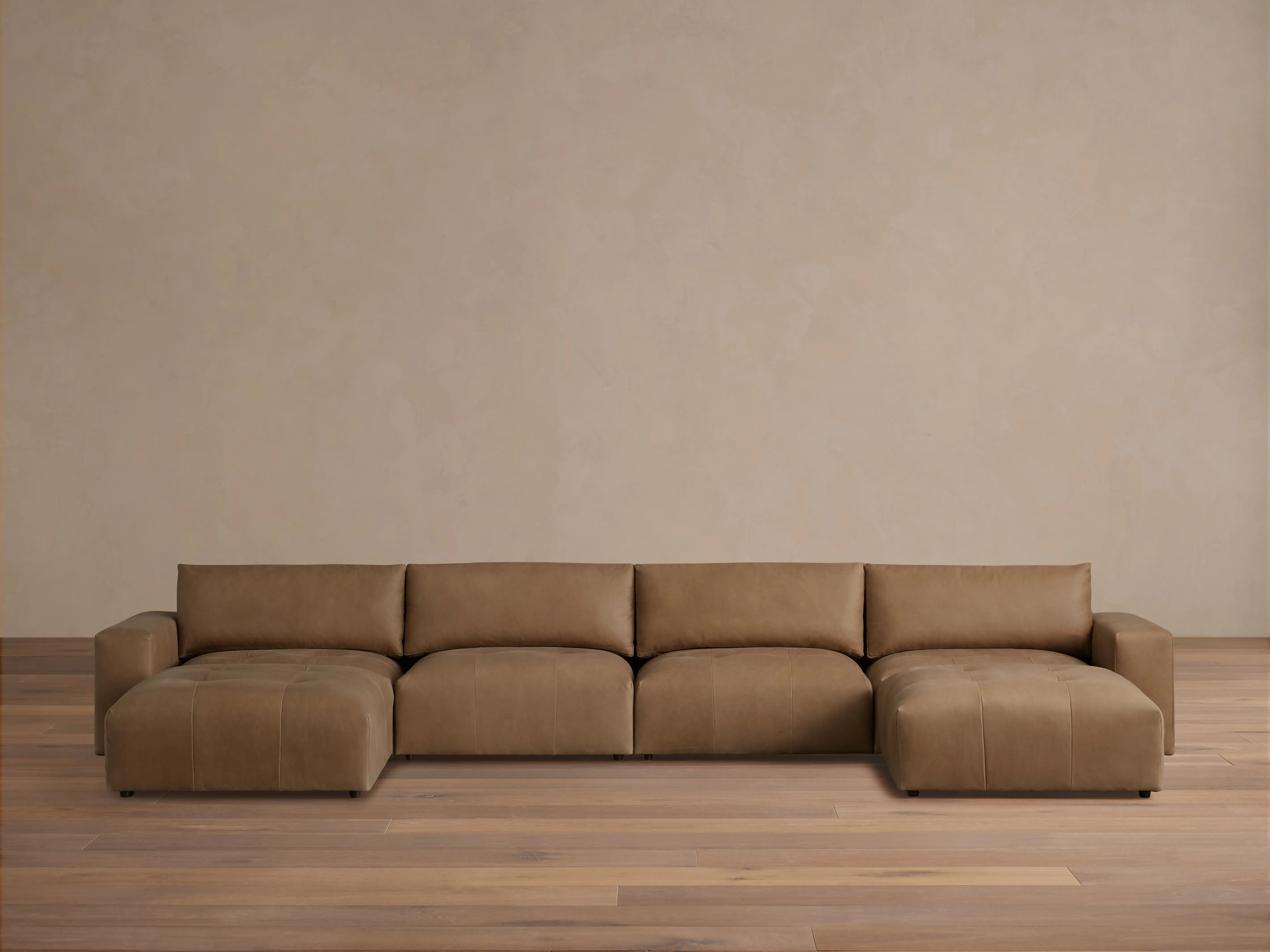 Keegan Leather Six-Piece Sectional | Arhaus